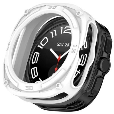 Samsung Galaxy Watch Ultra2 47mm Armor Mecha Stødsikkert Etui - Hvid