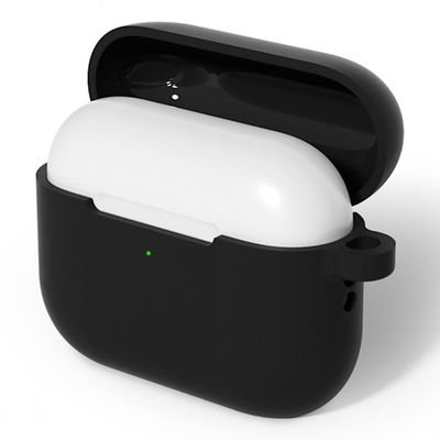 Apple AirPods Pro 3 Silikonfodral i Silikon med Karbinhake - Svart