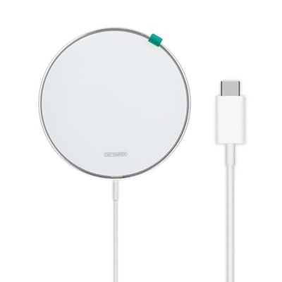 Trådløs Oplader 15W Aluminium - Hvid