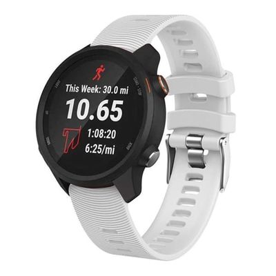 Garmin Forerunner 245 Silikone Urrem - Hvid