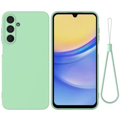 Samsung Galaxy A16 Silikone Cover med Håndrem - Grøn