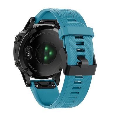 Garmin Fenix 7/6/6 Pro/Forerunner935/945 osv. Silikone Urrem - Lyseblå
