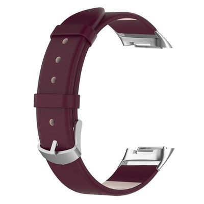 Fitbit Charge 6 / 5 Klockarmband i Läder - Röd
