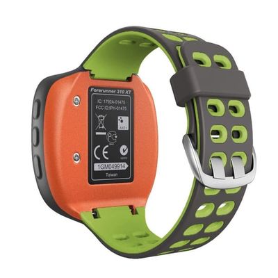 Garmin Forerunner 310XT Urrem Silikone – Mørkegrå/Grøn