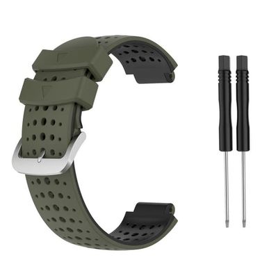 Garmin Forerunner 735XT/620/630/220/230/238 To-tonet Urrem - Grøn/Sort