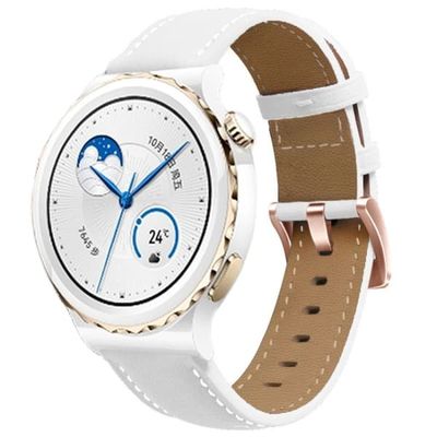 Garmin Venu / 2 Plus / Sq / Sq 2 Läderarmband - Vit