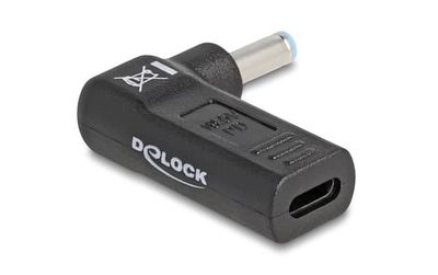 Delock Adapter för laddningskabel laptop USB-C hona till HP 4.5 x 3 mm hane