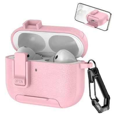 Apple AirPods Pro 3 Skal med Ställ - Rosa