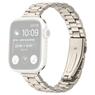 Apple Watch 42/41/40/38mm Urrem i rustfrit stål - Sølv