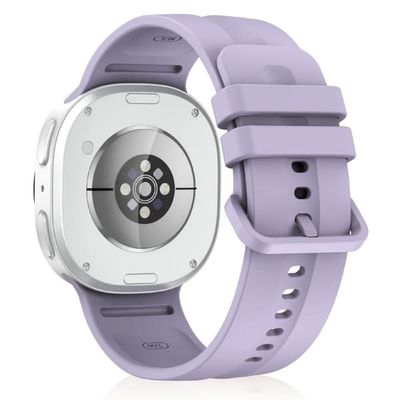 Samsung Galaxy Watch9/8/8 Classic Ensfarvet Silikone Urrem S - Lys Lilla