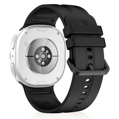Samsung Galaxy Watch9/8/8 Classic ensfarvet silikone urrem L - Sort