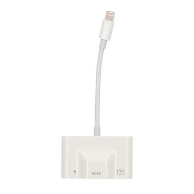 Lightning–Ethernet-, Lightning- ja USB A -sovitin