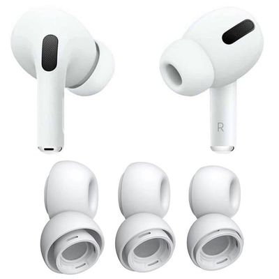 Ørepuder 6-pak til Apple AirPods Pro 2 - Hvid