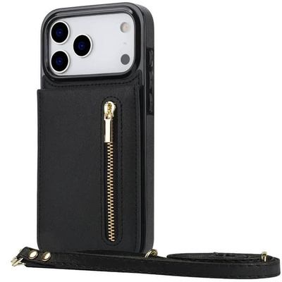 Zipper halskjede deksel til Apple iPhone 18 Pro Max - Svart