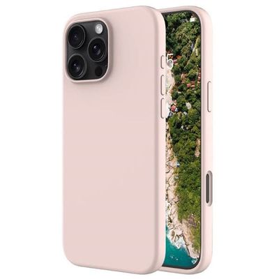 Liquid silikon deksel til Apple iPhone 16 Pro - Pink Sand