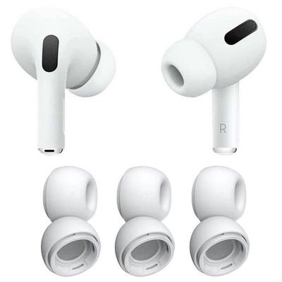 Öronkuddar 6-pack (M) till Apple AirPods Pro - Vit