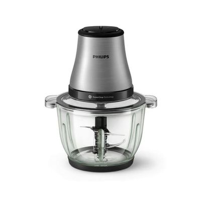 Philips Mini hackare skål glas 2l 500w silver - HR1503/00
