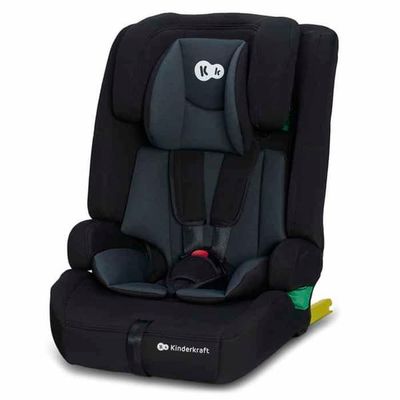 Bilbarnstol Kinderkraft SAFETY FIX 2 i-Size ISOFIX R129 76-150 cm för barn med sidokrockskydd och top tether Svart