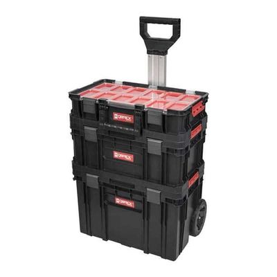 Verktygsvagn på hjul - QBRICK - Z251248PG003 - Svart - Polypropen - PP-hjul & metallaxel