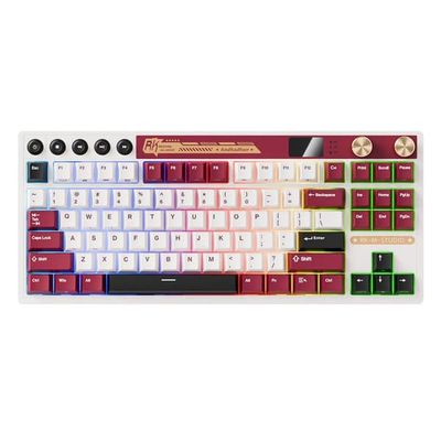 Mekaniskt tangentbord - RK ROYAL KLUDGE - RK M87 - 87 tangenter (75%) - Trådlös 2.4G/Bluetooth/USB-C - LCD-skärm, RGB