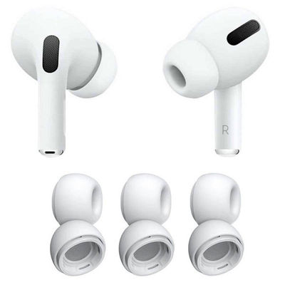 Ãrepuder 6-pak (XS) til Apple AirPods Pro 2 - Hvid