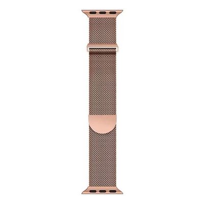 Magnetisk rem Apple Watch Series 10 Ultra 38/40/41/42 mm Milanese Smartwatch Band - Rødguld