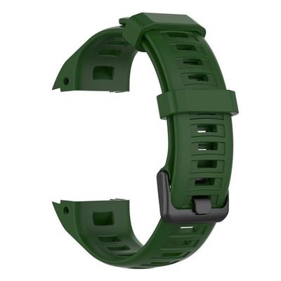 Silikonarmbånd Garmin Instinct Tactical / Instinct Tide / Instinct 2 / Instinct Håndleddsrem med svart spenne - Militærgrønn