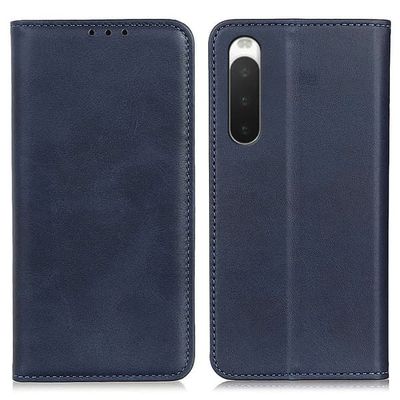 Äkta läder Sony Xperia 10 V fodral - Blå