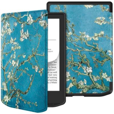 E-leser-etui Pocketbook Verse Lite / Verse Pro PB634 / Verse PB629 Mønstertrykk Fleksibelt og PU-omslag - Aprikosblomst