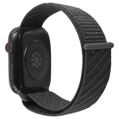 Klockarmband Apple Watch Series 41mm - 40mm - 38mm Nylon Sport Loop Strap - Svart