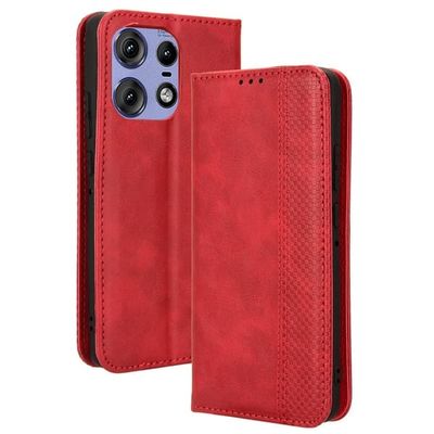 Bofink Vintage Motorola Edge 50 Pro lærveske - Rød