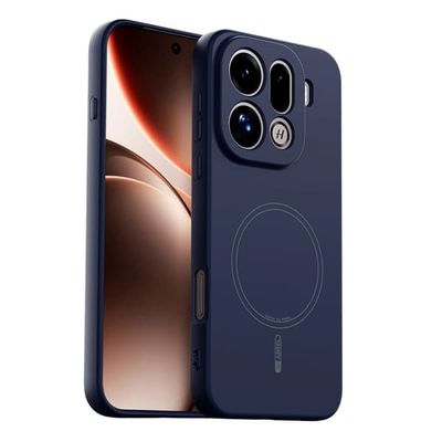ABEEL Oppo Find X9 Pro 5G magnetisk deksel Skin Touch flytende silikon bakdeksel - Mørkeblå
