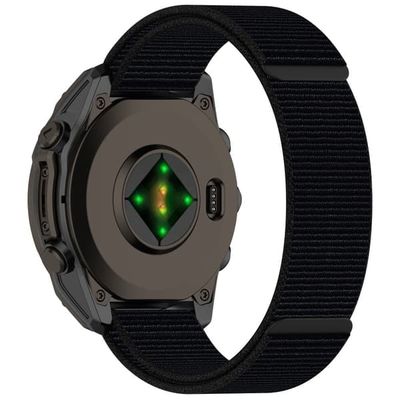 Garmin Fenix 8 43mm / Garmin Fenix 7S / 6S Klockarmband Nylon Justerbart armband - Svart