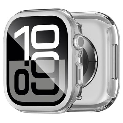 Apple Watch Series 10 42 mm hard PC IML-klokkehus med skjermfilm av herdet glass - Gjennomsiktig Titan
