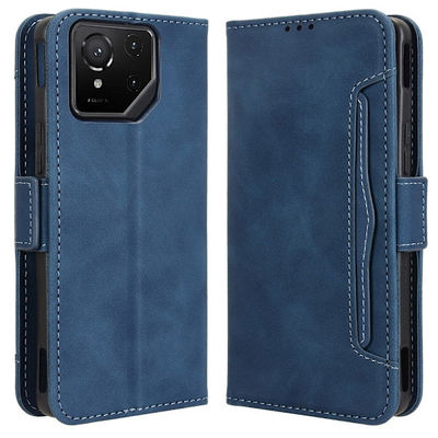 Lommebok-etui i moderne skinn-design Asus ROG Phone 9 / Asus ROG Phone 9 Pro - Blå