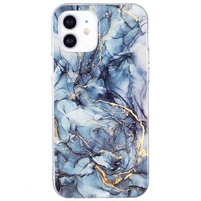 Marble iPhone 12 / 12 Pro Etui - Grå