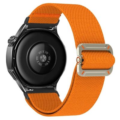 Samsung Galaxy Watch7 44 mm / 40 mm nylonarmbånd 20 mm elastisk håndleddsrem - Oransje