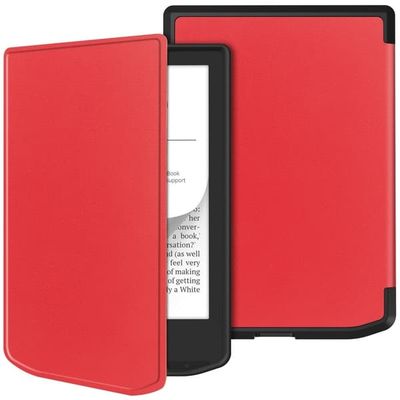 Vegansk lær og fleksibelt etui Pocketbook Verse Lite / Verse Pro PB634 / Verse PB629 E-leseromslag Auto Wake / Sleep - Rød