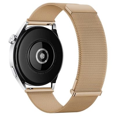 KALEBOL Huawei Watch GT 3 Pro 43 mm Milanese-armbånd i rustfritt stål 20 mm magnetisk klokkerem - Rose Gull