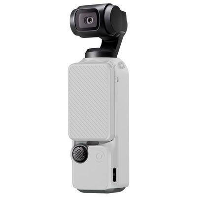 DJI Osmo Pocket 3 silikonetui med fallsikkert, støvtett beskyttelsesdeksel for actionkamera - Lysegrå