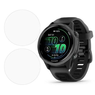 2 stk. Garmin Forerunner 570 42 mm skærmbeskytter til smartwatch, klar TVegan læderfilm