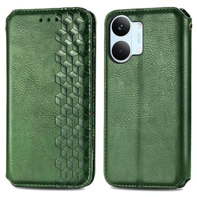 Skinn-etui med stilfult rombeavtrykk for Xiaomi Poco X8 Pro Max / Xiaomi Redmi Turbo 5 Max - Grønn