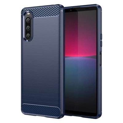 Carbon Flex Etui Sony Xperia 10 V - Blå