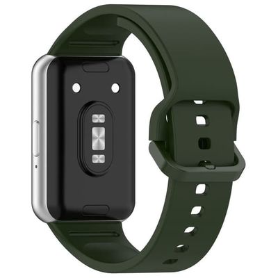 Samsung Galaxy Fit3 (SM-R390) Urarmbånd i blød silikone med flad spænde - Grøn