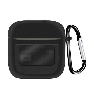 JBL Tour Pro 3 skyddsfodral Bluetooth-kompatibelt fodral av mjukplast för hörlurar med krok - Svart