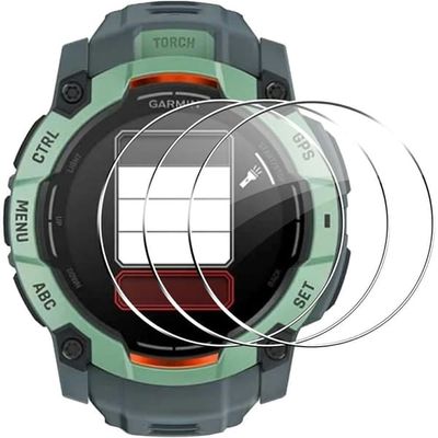 3-pak Garmin Instinct 3 AMOLED 50 mm skærmbeskytter i hærdet glas HD Clear Watch Skærmbeskytter