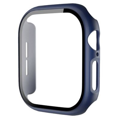 Apple Watch Series 10 46mm beskyttelsesetui All-Around Hard Bumpresistent Smartwatch Cover med hærdet glasfilm - Midnatsblå
