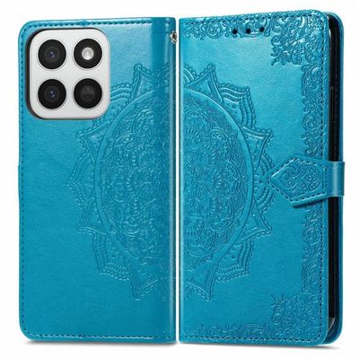 Mandala Honor 400 Smart / Honor 400 Smart 4G / Honor X7d 4G læderetui - Blå