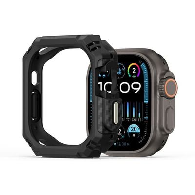 Apple Watch Ultra 2 49mm / Apple Watch Ultra 49mm DUX DUCIS Damo Series Watch Case PC+TPU Drop-proof Smartwatch Cover - Sort