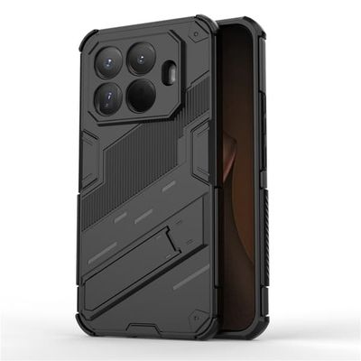 Støtsikkert hybriddeksel med et moderne preg for Xiaomi 15T Pro - Svart